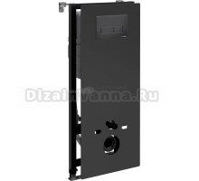 Система инсталляции для унитазов Wasserkraft Abens 20TLT.010.ME.BL.MB03 с кнопкой смыва матовой черной