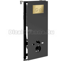 Система инсталляции для унитазов Wasserkraft Abens 20TLT.010.ME.BL.MG01 с кнопкой смыва матовое золото