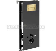 Система инсталляции для унитазов Wasserkraft Abens 20TLT.010.ME.BL.MG03 с кнопкой смыва матовое золото