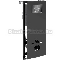 Система инсталляции для унитазов Wasserkraft Abens 20TLT.010.ME.BL.PB01 с кнопкой смыва черной