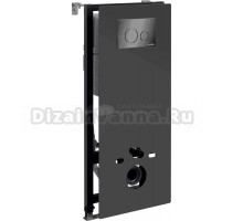 Система инсталляции для унитазов Wasserkraft Abens 20TLT.010.ME.BL.PB02 с кнопкой смыва черной