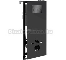 Система инсталляции для унитазов Wasserkraft Abens 20TLT.010.ME.BL.PB03 с кнопкой смыва черной