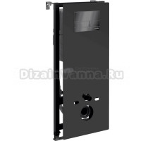 Система инсталляции для унитазов Wasserkraft Abens 20TLT.010.ME.BL.PB04 с кнопкой смыва черной