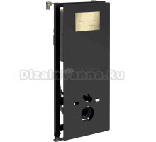 Система инсталляции для унитазов Wasserkraft Abens 20TLT.010.ME.BL.PG03 с кнопкой смыва золото