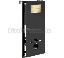 Система инсталляции для унитазов Wasserkraft Abens 20TLT.010.ME.BL.PG04 с кнопкой смыва золото