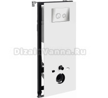 Система инсталляции для унитазов Wasserkraft Abens 20TLT.010.ME.WH.BN01 с кнопкой смыва никель