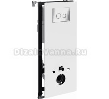 Система инсталляции для унитазов Wasserkraft Abens 20TLT.010.ME.WH.CH01 с кнопкой смыва хром