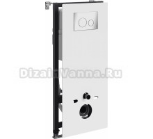 Система инсталляции для унитазов Wasserkraft Abens 20TLT.010.ME.WH.CH02 с кнопкой смыва хром