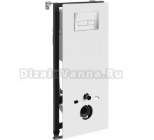 Система инсталляции для унитазов Wasserkraft Abens 20TLT.010.ME.WH.CH03 с кнопкой смыва хром