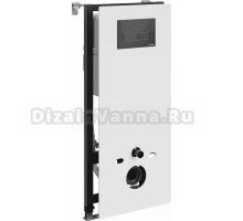 Система инсталляции для унитазов Wasserkraft Abens 20TLT.010.ME.WH.MB03 с кнопкой смыва матовой черной