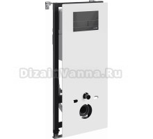 Система инсталляции для унитазов Wasserkraft Abens 20TLT.010.ME.WH.MB04 с кнопкой смыва матовой черной