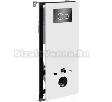 Система инсталляции для унитазов Wasserkraft Abens 20TLT.010.ME.WH.PB01 с кнопкой смыва черной