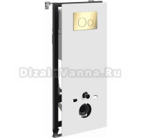 Система инсталляции для унитазов Wasserkraft Abens 20TLT.010.ME.WH.PG02 с кнопкой смыва золото