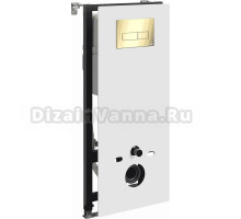 Система инсталляции для унитазов Wasserkraft Abens 20TLT.010.ME.WH.PG03 с кнопкой смыва золото