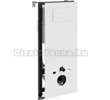 Система инсталляции для унитазов Wasserkraft Abens 20TLT.010.ME.WH.WM02 с кнопкой смыва матовой белой