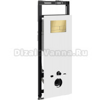 Система инсталляции для унитазов Wasserkraft Salm 27TLT.010.ME.WH.MG04 с кнопкой смыва матовое золото