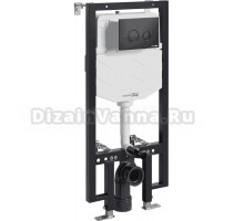 Система инсталляции для унитазов Wasserkraft Vils 56TLT.010.ME.MB01 с кнопкой смыва матовой черной