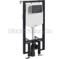 Система инсталляции для унитазов Wasserkraft Vils 56TLT.010.ME.MB03 с кнопкой смыва матовой черной