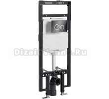 Система инсталляции для унитазов Wasserkraft Dinkel 58TLT.010.ME.PB01 с кнопкой смыва черной