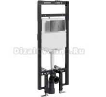 Система инсталляции для унитазов Wasserkraft Dinkel 58TLT.010.ME.PB03 с кнопкой смыва черной