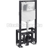 Система инсталляции для унитазов Wasserkraft Dill 61TLT.010.ME.BN01 с кнопкой смыва никель