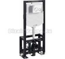 Система инсталляции для унитазов Wasserkraft Dill 61TLT.010.ME.BN02 с кнопкой смыва никель