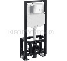 Система инсталляции для унитазов Wasserkraft Dill 61TLT.010.ME.BN03 с кнопкой смыва никель