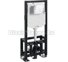 Система инсталляции для унитазов Wasserkraft Dill 61TLT.010.ME.BN04 с кнопкой смыва никель