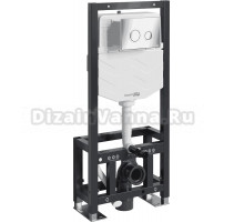 Система инсталляции для унитазов Wasserkraft Dill 61TLT.010.ME.CH01 с кнопкой смыва хром