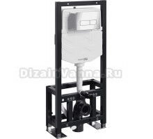 Система инсталляции для унитазов Wasserkraft Dill 61TLT.010.ME.CH03 с кнопкой смыва хром