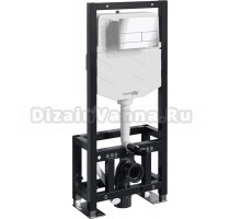 Система инсталляции для унитазов Wasserkraft Dill 61TLT.010.ME.CH04 с кнопкой смыва хром