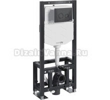 Система инсталляции для унитазов Wasserkraft Dill 61TLT.010.ME.MB01 с кнопкой смыва матовой черной
