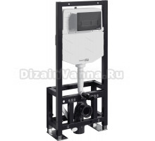 Система инсталляции для унитазов Wasserkraft Dill 61TLT.010.ME.MB03 с кнопкой смыва матовой черной