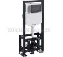 Система инсталляции для унитазов Wasserkraft Dill 61TLT.010.ME.MB04 с кнопкой смыва матовой черной