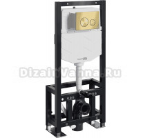 Система инсталляции для унитазов Wasserkraft Dill 61TLT.010.ME.MG02 с кнопкой смыва матовое золото