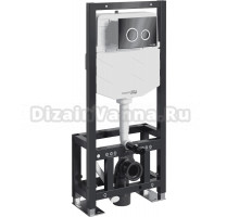 Система инсталляции для унитазов Wasserkraft Dill 61TLT.010.ME.PB01 с кнопкой смыва черной