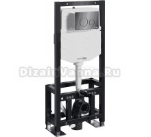 Система инсталляции для унитазов Wasserkraft Dill 61TLT.010.ME.PB02 с кнопкой смыва черной