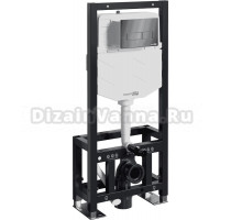 Система инсталляции для унитазов Wasserkraft Dill 61TLT.010.ME.PB03 с кнопкой смыва черной