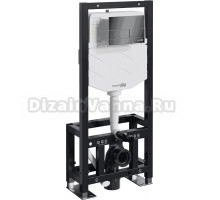 Система инсталляции для унитазов Wasserkraft Dill 61TLT.010.ME.PB04 с кнопкой смыва черной