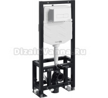 Система инсталляции для унитазов Wasserkraft Dill 61TLT.010.ME.WM03 с кнопкой смыва матовой белой