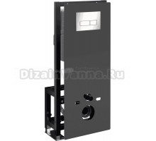 Система инсталляции для унитазов Wasserkraft Glan 66TLT.010.ME.BL.BN03 с кнопкой смыва никель