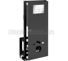 Система инсталляции для унитазов Wasserkraft Glan 66TLT.010.ME.BL.BN04 с кнопкой смыва никель