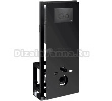 Система инсталляции для унитазов Wasserkraft Glan 66TLT.010.ME.BL.MB01 с кнопкой смыва матовой черной