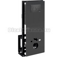 Система инсталляции для унитазов Wasserkraft Glan 66TLT.010.ME.BL.MB02 с кнопкой смыва матовой черной