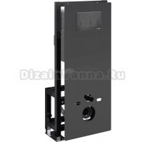 Система инсталляции для унитазов Wasserkraft Glan 66TLT.010.ME.BL.MB03 с кнопкой смыва матовой черной