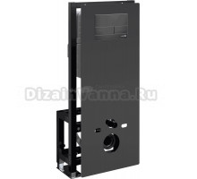 Система инсталляции для унитазов Wasserkraft Glan 66TLT.010.ME.BL.MB04 с кнопкой смыва матовой черной