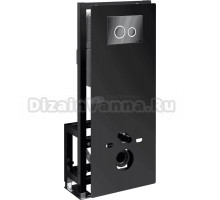 Система инсталляции для унитазов Wasserkraft Glan 66TLT.010.ME.BL.PB01 с кнопкой смыва черной