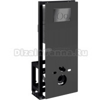 Система инсталляции для унитазов Wasserkraft Glan 66TLT.010.ME.BL.PB02 с кнопкой смыва черной