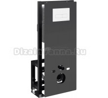 Система инсталляции для унитазов Wasserkraft Glan 66TLT.010.ME.BL.WH03 с кнопкой смыва белой