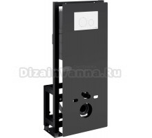 Система инсталляции для унитазов Wasserkraft Glan 66TLT.010.ME.BL.WM02 с кнопкой смыва матовой белой